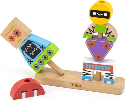 Blloqe druri Viga Robot, lodër edukative, shumëngjyrëshe
