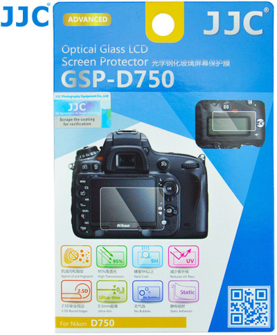 Mbrojtës ekrani JJC për Nikon D750, xham optik shumë i hollë, me ngjitje statike transparent