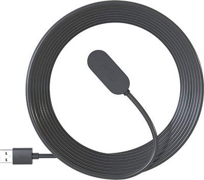 Karikues magnetik për kamerat Arlo VMA5001C, me kabllo 2.44m dhe adapter AC, i zi