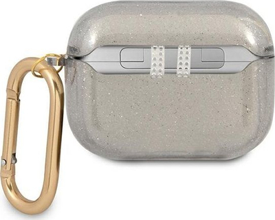 Mbulesë mbrojtëse Guess GUAPUCG4GK Glitter për AirPods Pro, TPU, gri