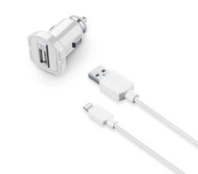 Karikues makine Cellularline CBRUSBMFIIPH5W, USB, me kabllo Lightning, i bardhë