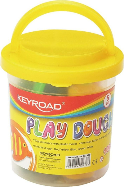 Пластелин КЕЈРОУД Play Dough, сет 5 парчиња, со форми, во повеќе бои