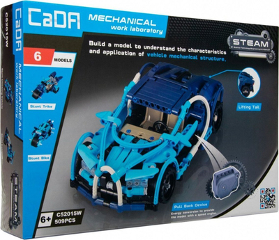 Set lodër blloqe CaDA C52015W, 509 copa, 6 në 1, blu