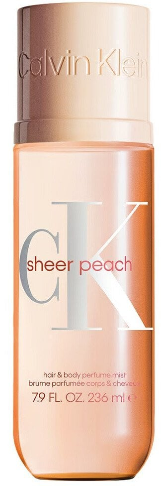 Sprej për trup edhe flokë Calvin Klein CK Sheer Peach, 236 ml, për goca