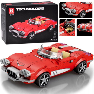 Blloqe ndërtimi Zauber Retro Car ZA5790, 311 copë, kabrio, e kuqe