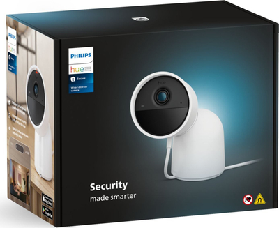 Kamerë sigurie Philips Hue Secure për tavolinë, Full HD, WiFi, e bardhë