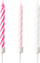 Qirinj spiral për tortë Spiral Candles, set me 10 copë, 6.3 cm, rozë e ndezur