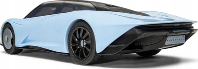 Модел на машина Airfix Quickbuild McLaren Speedtail, 37 делови, пластика Snap Together, светло сина со црни делови