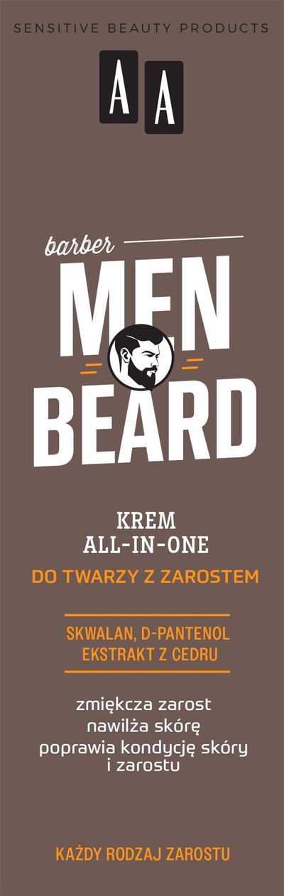 Krem fytyre për mjekër AA Men Beard All in One, 50ml, për lëkurë mashkullore