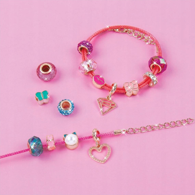 Set byzylykësh Make It Real Halo Charm Bracelets Mini Box Pretty in Pink, kreativ, për fëmijë, rozë