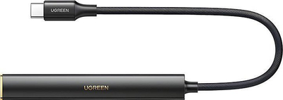Adapter audio Ugreen CM545, USB C në 3.5mm jack edhe USB C, i bardhë