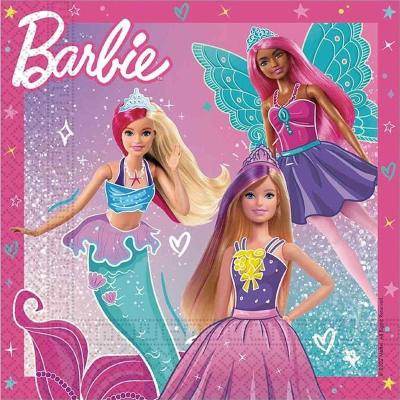 Shamca letre Magni Barbie Fantasy, 33x33cm, set 20 copë, shumëngjyrëshe