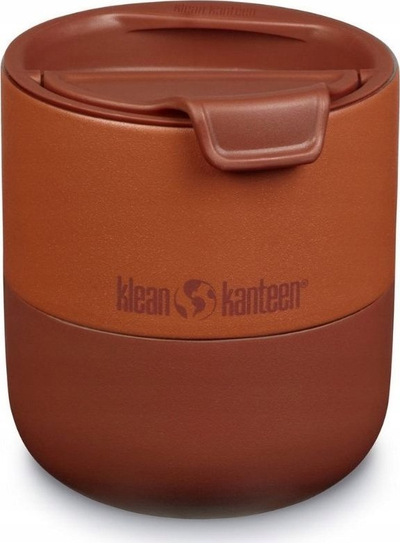 Gotë termike Klean Kanteen Rise Lowball 280ml, çelik inox, me kapak, portokalli Autumn Glaze