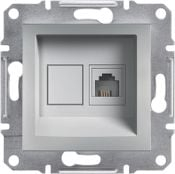 Prizë telefonike Schneider Electric Asfora EPH4100161, RJ11, pa kornizë, alumini
