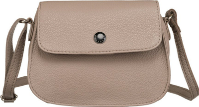 Çantë crossbody për femra Peterson, lëkurë natyrale, me kapak, bezhë