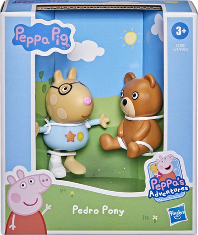 Set figura Peppa Pig Fun Friends, 2 mini figura, plastik, shumëngjyrëshe