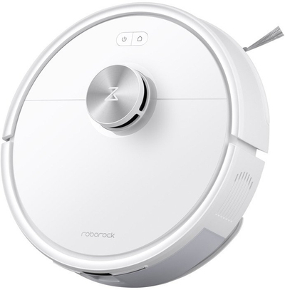 Робот правосмукалка Roborock Q7, моќно вшмукување, функција за бришење, бела