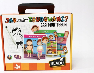 Lojë edukative Montessori How Are We Built, puzzle trupi i njeriut, shumëngjyrëshe