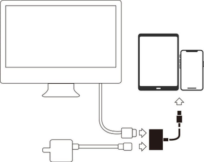 Adapter USB Joyroom S-H141, USB-C në HDMI, me port USB-C, i bardhë