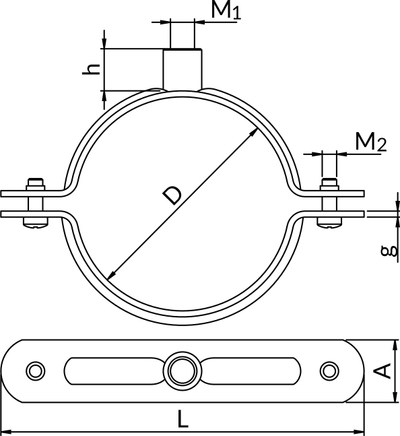 Klemë e rëndë për sprinkler Niczuk 3/4", 25–27 mm, metalike