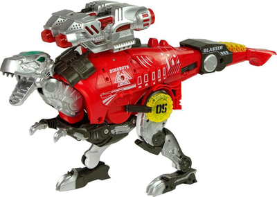 Lodër dinosauri armë me shigjeta Leantoys Dinobots Blaster, që shndërrohet 2 në 1, me shigjeta shkumë, e kuqe