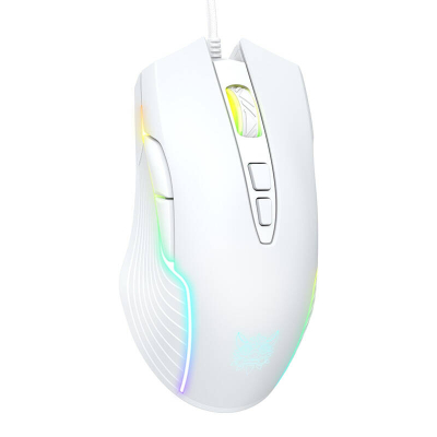 Maus gaming ONIKUMA CW905, me kabllo, RGB, i bardhë