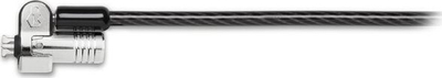 Bravë sigurie Kensington NanoSaver Keyed Dual Head 146955, për laptop dhe pajisje 2 në 1, me çelës, ngjyrë argjendtë