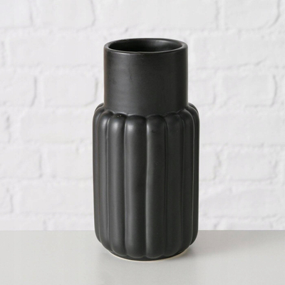 Vazo Boltze Home Mirabella, stoneware, 14 cm, e zezë mat