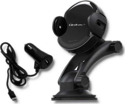 Karikues veture Qoltec Induction Wireless PRO, 15W, QC 3.0 USB Type C, i zi