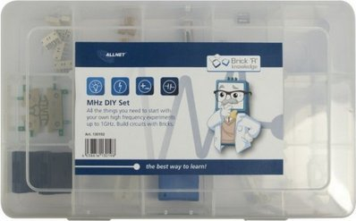 Set elektronik DIY Brick'r Allnet MHz, module RF, këllëf plastik transparent