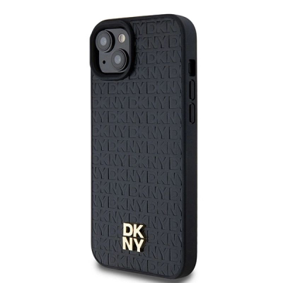 Mbulesë telefoni DKNY DKHMP15SPSHRPSK, iPhone 15 14 13 6.1", hardcase lëkurë, e zezë