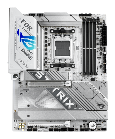 Pllakë amë ASUS ROG Strix X870 A Gaming WiFi, AM5, DDR5, e bardhë argjendtë