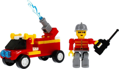 Blloqe ndërtimi Alleblox Fire Brigade, 63 copa, set për ndërtim, me ngjyra