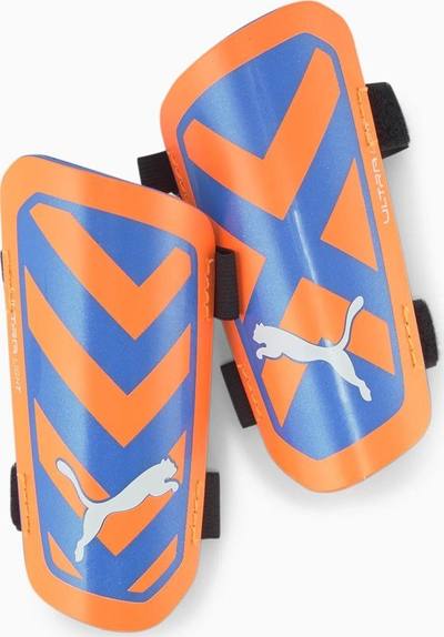 Mbrojtëse futbolli Puma Ultra Guard 030883 01, të lehta, me rripa, portokalli blu