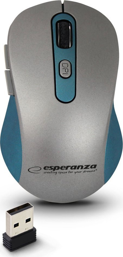 Mi wireless Esperanza EM131B Adara, 2.4GHz, optik me USB, blu