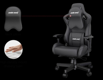 Jastëk ergonomik AndaSeat Kaiser XL, për qafë dhe mesit, i zi