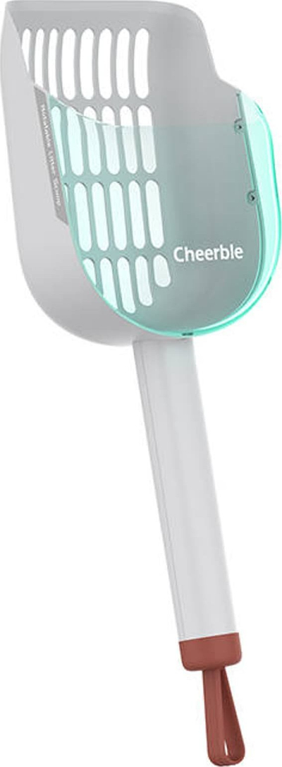 Lopatë pastrimi për mace Rotatable Litter Scoop, ergonomike, plastike, gri