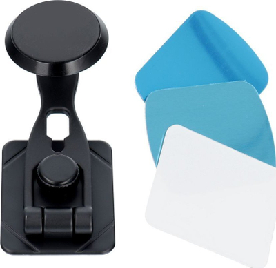 Mbajtëse magnetike për makinë Suspension Aluminum, për pult, rrotullim 360°, e zezë