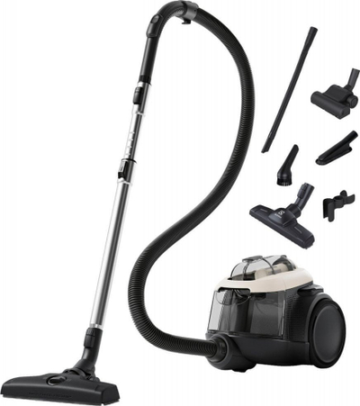 Fshesë me korrent Electrolux Clean 600 EL61H4SW, pa qese, me filtër HEPA, gri e bardhë