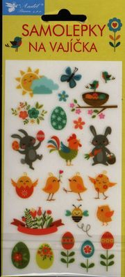 Ngjitëse xheli për vezë Pashkësh “Happy Easter”, 9 x 19 cm, shumëngjyrëshe