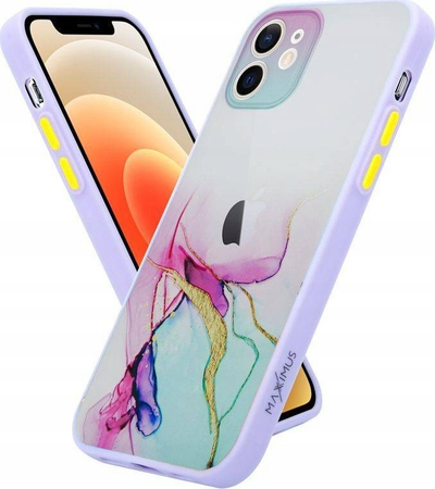 Mbulesë telefoni Maxximus MX Aquarelle për iPhone 12 Pro, plastike, mint pink
