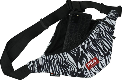 Çantë beli Fila Bago Animal Aop FBU0007, me print animal, e zezë e bardhë