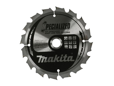 Disk për sharrë rrethore Makita B-09173 Specialized, për dru, i zi argjendtë