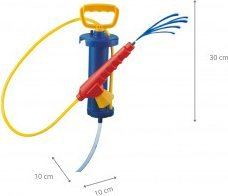 Pompë uji me pistoletë Rolly Toys, për cistërna lodrash, e verdhë