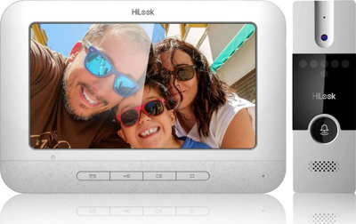 Set video interfon Hilook by Hikvision L-VIS-04, ekran 7", montim sipërfaqësor, gri