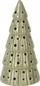 Dekor bredh Krishtlindjesh porcelani me LED, 14 cm, jeshil