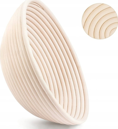 Shportë për brumë Patisse Raising Basket, rrumbullake 20 cm, ratan, natyrale
