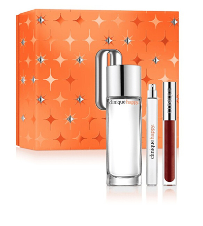 Set Clinique Happy EDP, 50 ml + EDP, 10 ml + shkëlqyes për buzë, 3.4 ml
