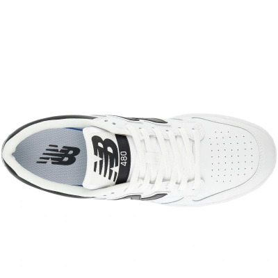 Atlete sportive New Balance BB480LBK, lëkurë, të bardha