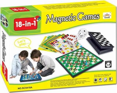 Set lojërash tavoline Travel Games, magnetik, 18 në 1, shumëngjyrësh